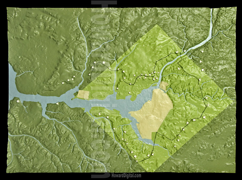 Landform Models - The Defenses of Washington Landform Model - The Defenses of Washington