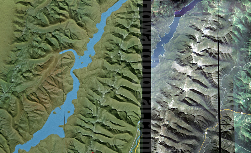 Raised Relief Maps - Montana Crash Site Model - Montana