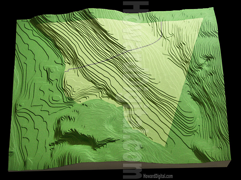 Relief Maps - Berlin Federal Prison Relief Map - Berlin, New Hampshire, NH Model-01