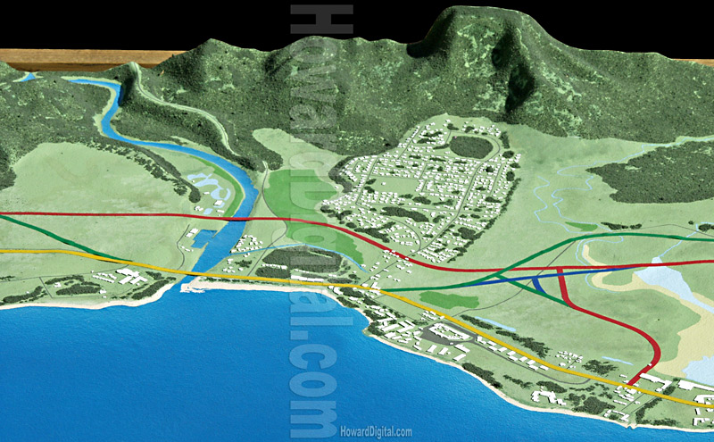 Relief Maps - Hawaii Highway Model - Hawaii Highway