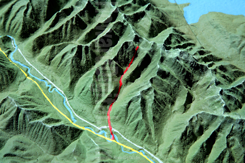 Raised Relief Maps - Montana Crash Site Model - Montana