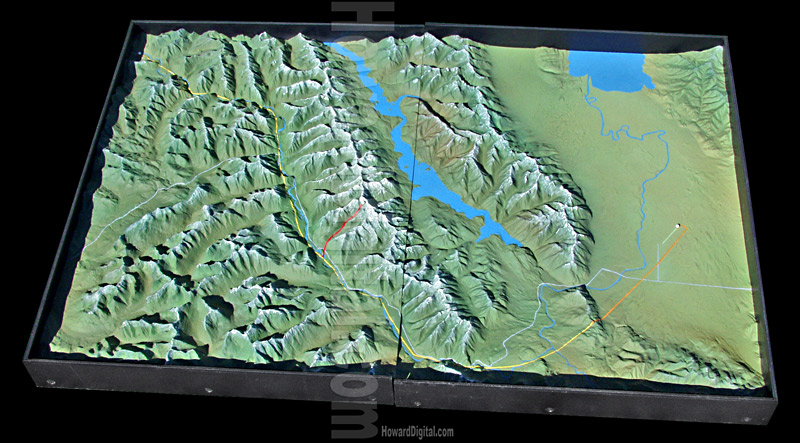 Raised Relief Maps - Montana Crash Site Model - Montana