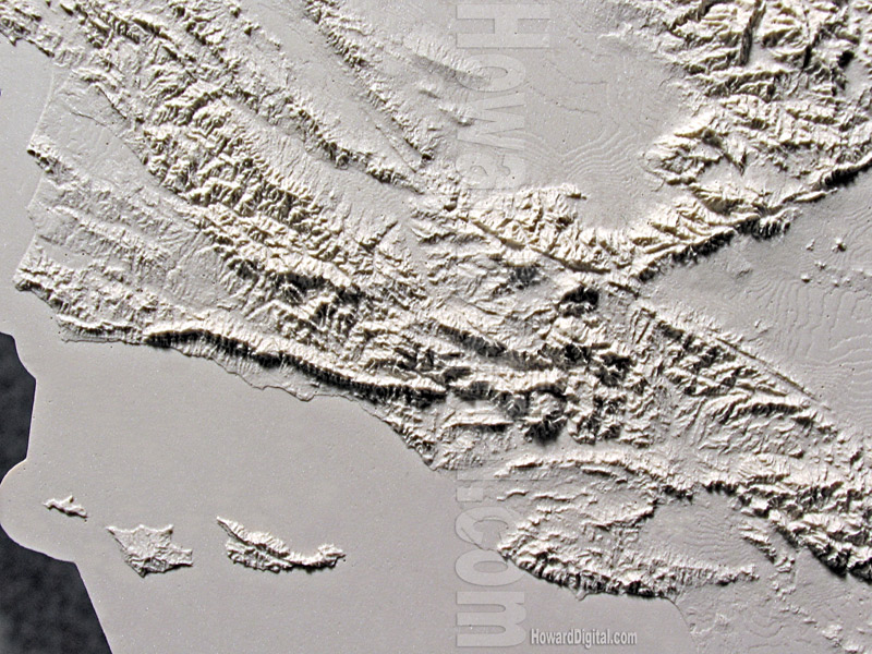 California Model Terrain - California Terrain Model - California, CA