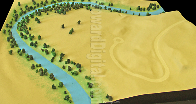 Terrain Models - Arkansas Mini Terrain Model - Williamsport, Pennsylvania, PA Model-02