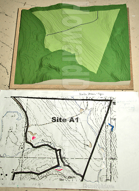 Prison Model - Berlin Federal Prison Topographic Model - Berlin, New Hampshire, NH Model-03