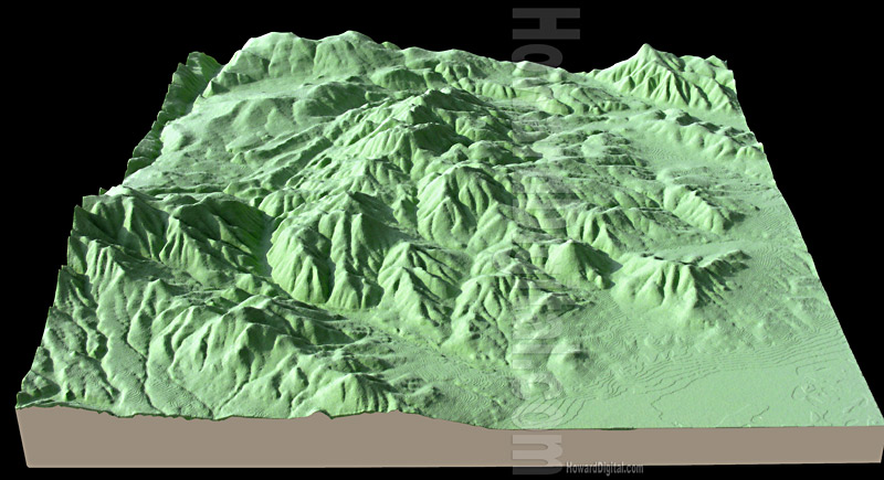 Idaho Topographic Models - Idaho Topo Topographic Model