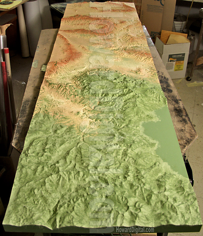 Truckee River Topo Model - Truckee River Topographic Model - Truckee, Nevada, NV Model