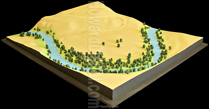 Topography Models - Larsen Topography Model - Williamsport, Pennsylvania, PA Model-01