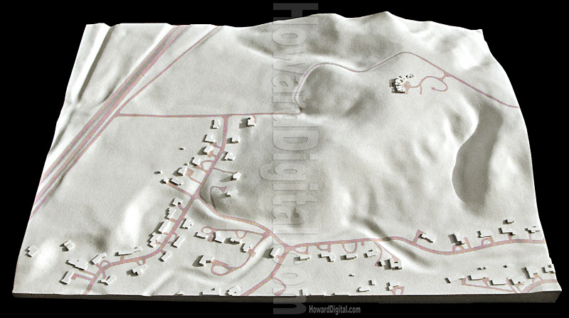 Topography Models - Santa Barbara Estate Topography Model - Santa Barbara, California, CA Model-01