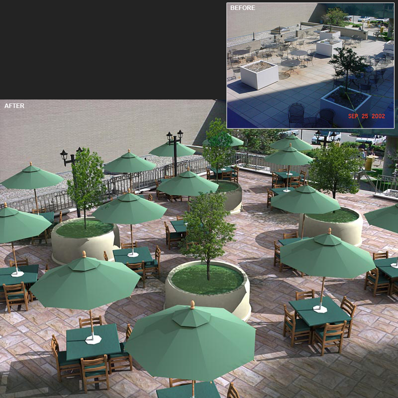 Photo Retouched Olson Plaza Renovation