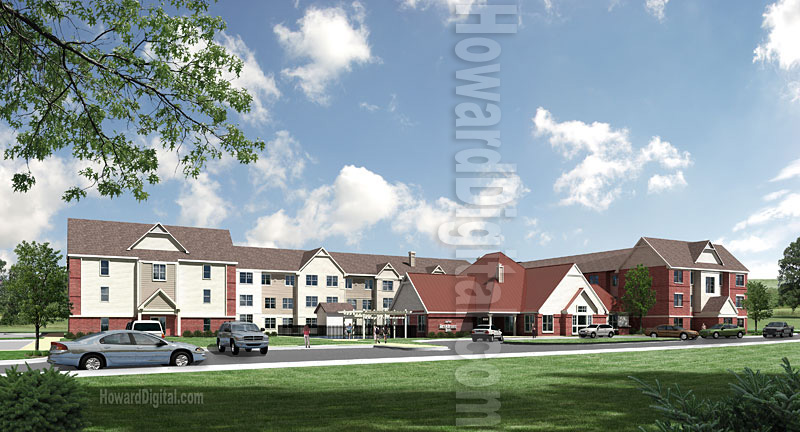 Digital Rendering - Residence Inns Hotel - Worchester, Branchburg, Holtsville