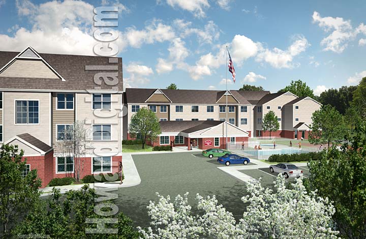 Digital Rendering - Residence Inn Hotel 