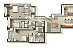 Home Renderings Beach Villas Floor Plan rendering