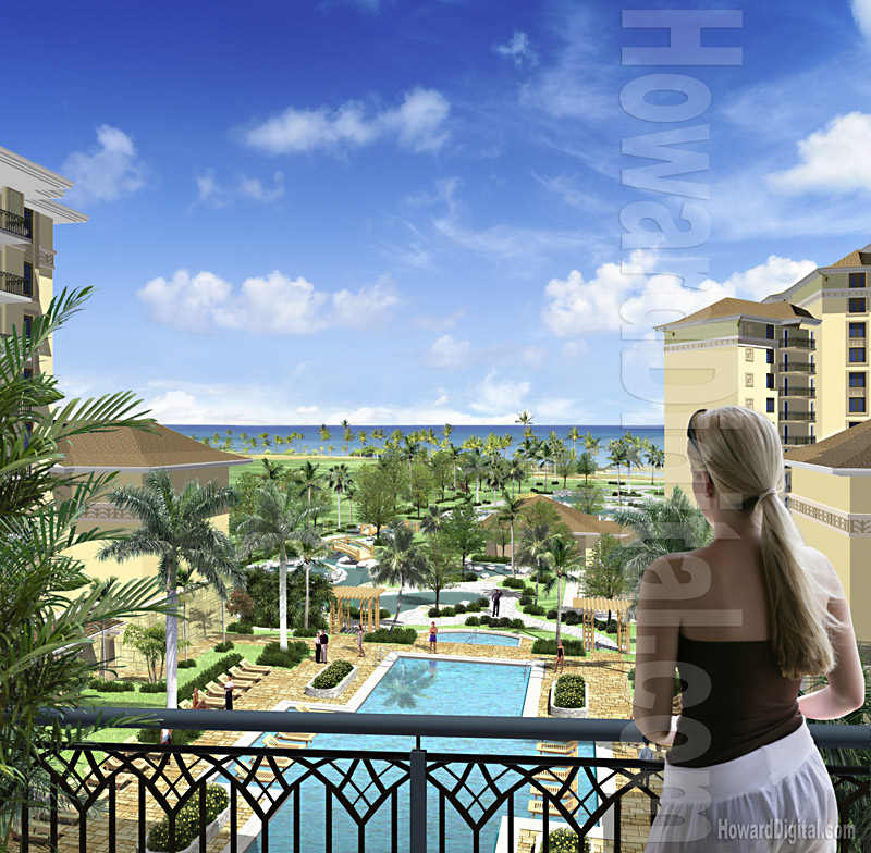 Architectural Rendering - Beach Villas at Ko Olina Resort - Oahu, Hawaii HI