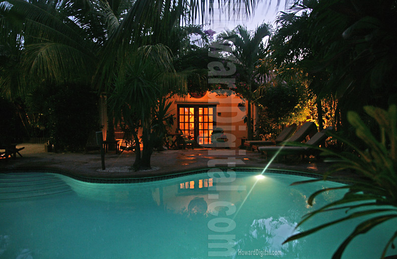 Palms Beach Pool at Night